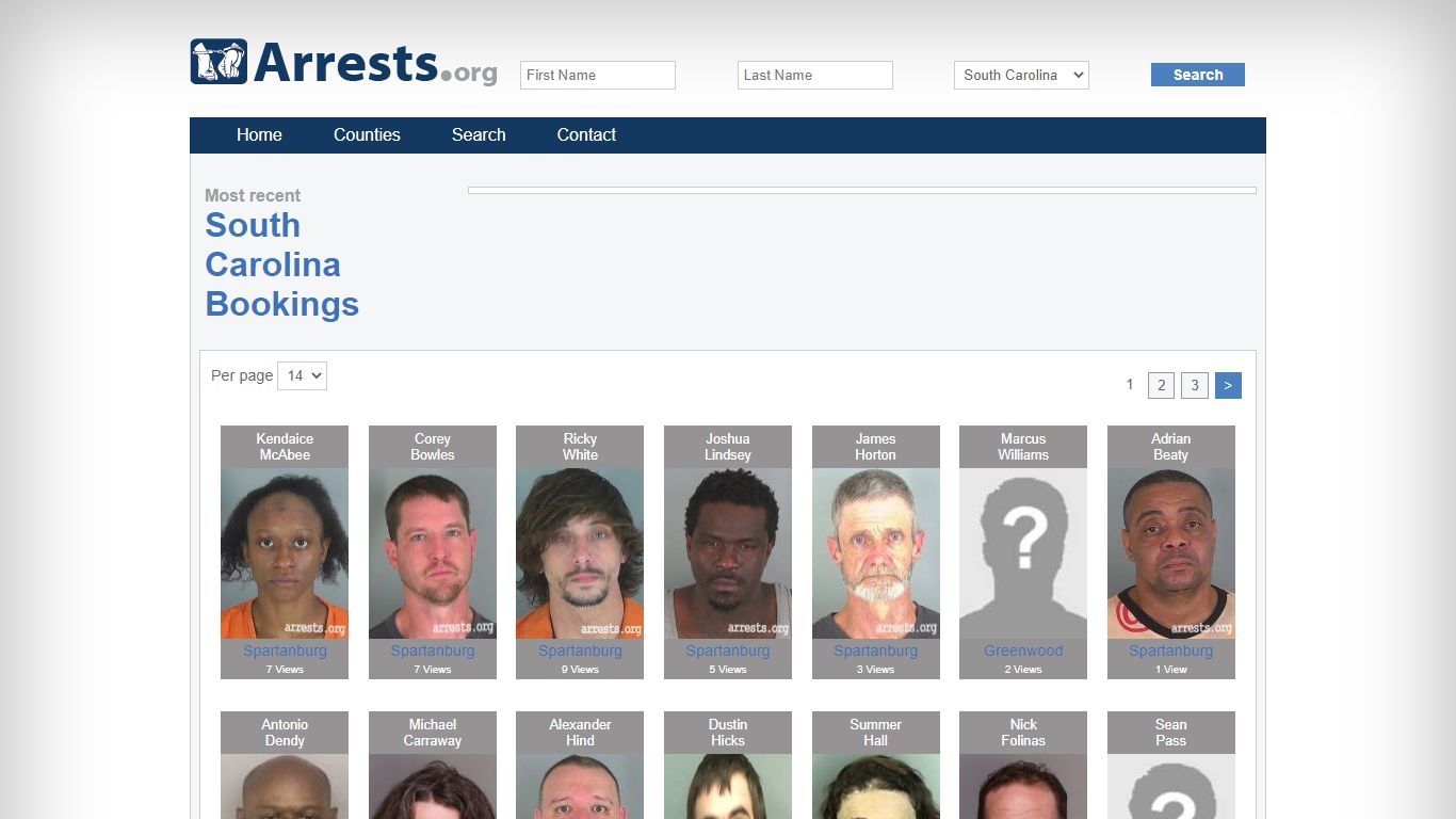 South Carolina Arrests and Inmate Search